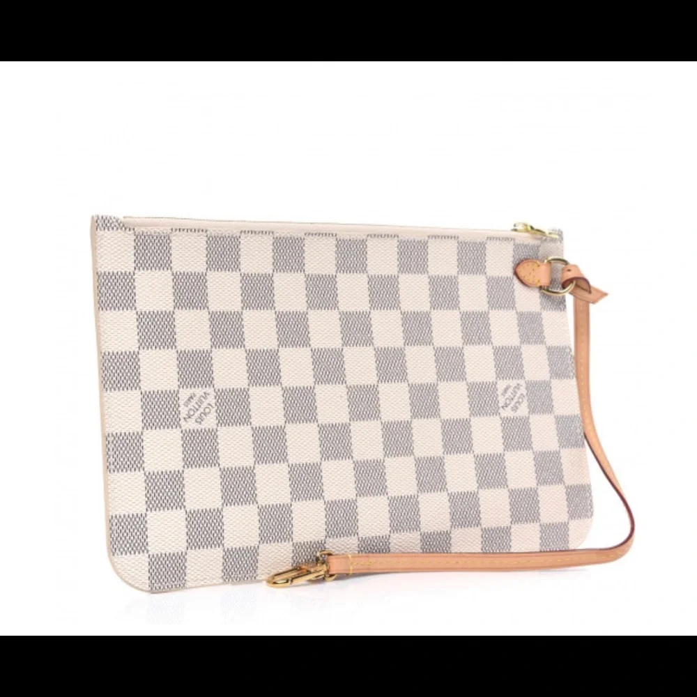Louis Vuitton Damier Azur Neverfull MM Pochette - Picture 1 of 12